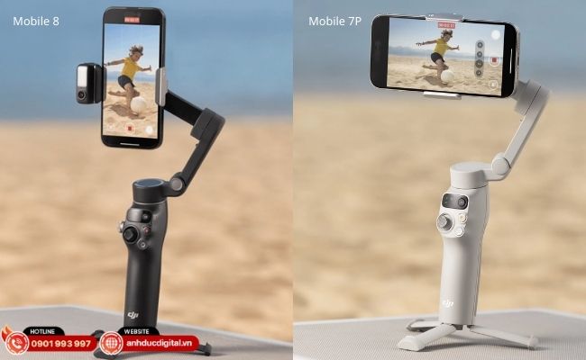 So sánh hai gimbal chất lượng từ DJI: Mobile 8 và 7P – đâu là sự lựa chọn phù hợp cho vlog của bạn?