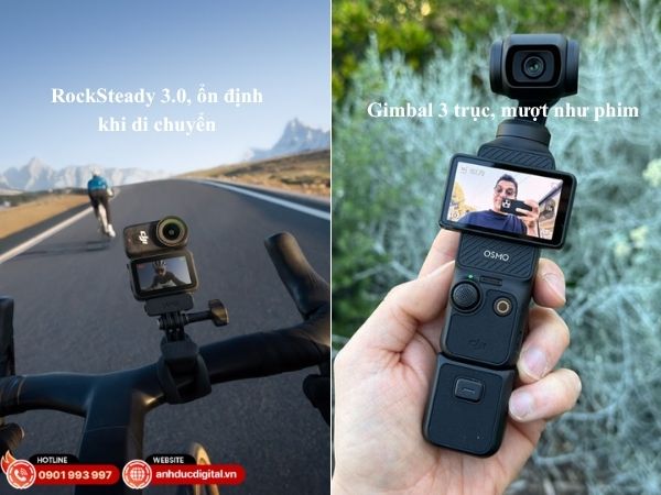 Kiểm tra khả năng chống rung DJI Osmo Nano vs DJI Pocket 3 trong các cảnh quay chuyển động