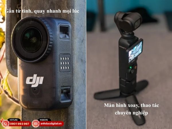 DJI Osmo Nano quay POV linh hoạt, DJI Pocket 3 hỗ trợ quay vlog chuyên nghiệp