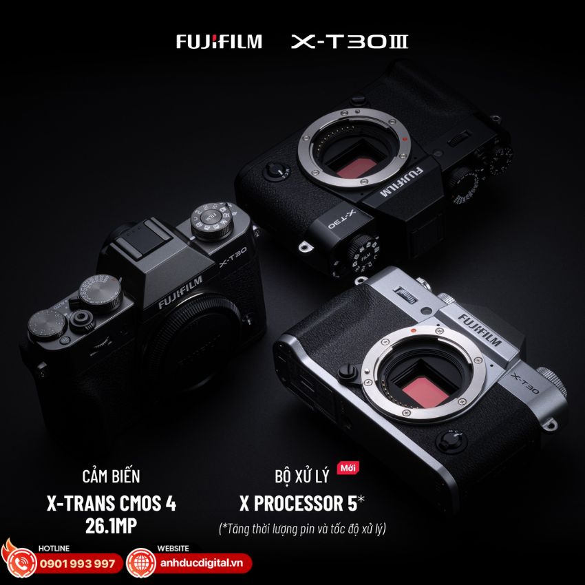 Bộ xử lý X-Processor 5 giúp Fujifilm X-T30 III tăng tốc hiệu năng vượt trội