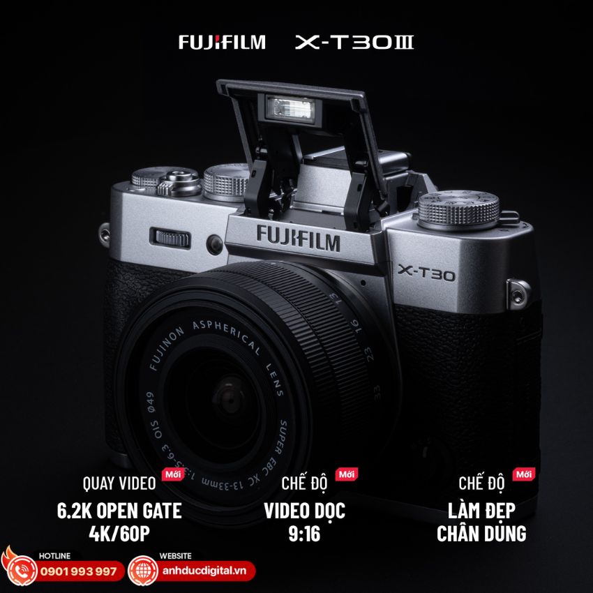 Fujifilm X-T30 III nâng trải nghiệm quay phim lên tầm cao mới