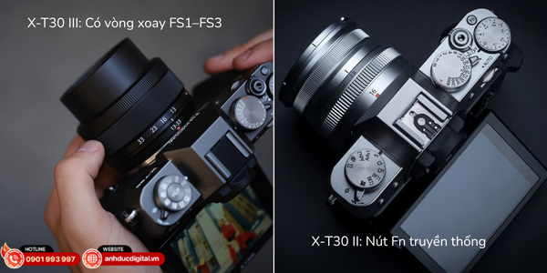 Fujifilm X-T30 III giữ thiết kế retro nhưng thêm vòng xoay FS1–FS3 tiện lợi