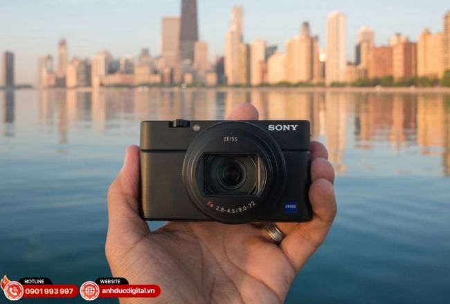 Sony RX100 VI sở hữu zoom 24–200mm linh hoạt trong thân máy nhỏ gọn, phù hợp nhiều tình huống khi đi du lịch.