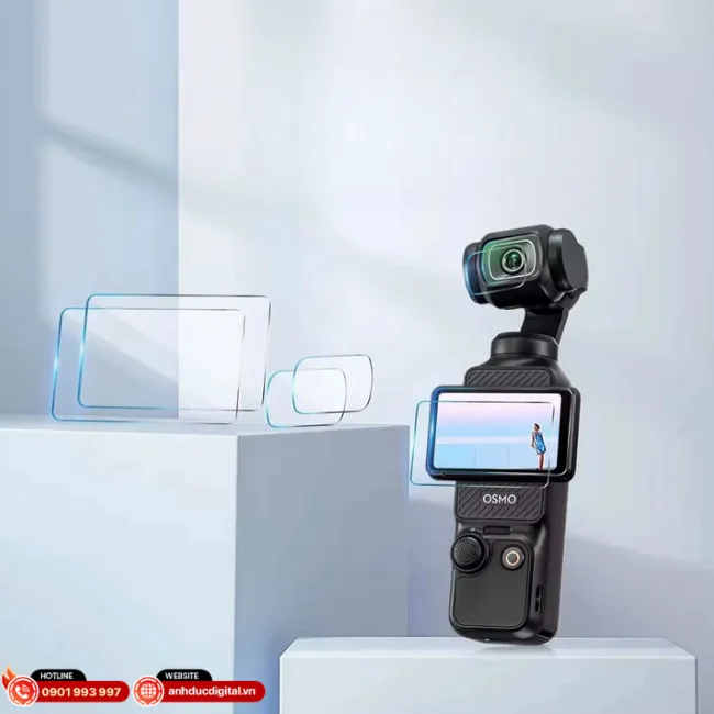 Bảo vệ màn hình cảm ứng luôn sáng bóng và tránh trầy xước với kính cường lực Pocket 4