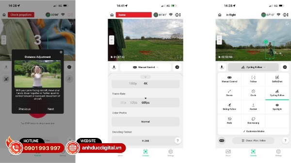 DJI Neo 2 có thể được diều khiển thông qua ứng dụng điện thoại mà không cần tay cầm