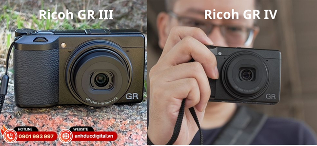 Ricoh GR III và Ricoh GR IV đều có trọng lượng nhỏ gọn và dễ mang theo