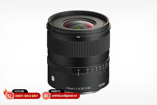 Sigma 15mm F1.4 DC Contemporary sở hữu tiêu cự góc rộng tương đối linh hoạt dành cho máy ảnh APS-C