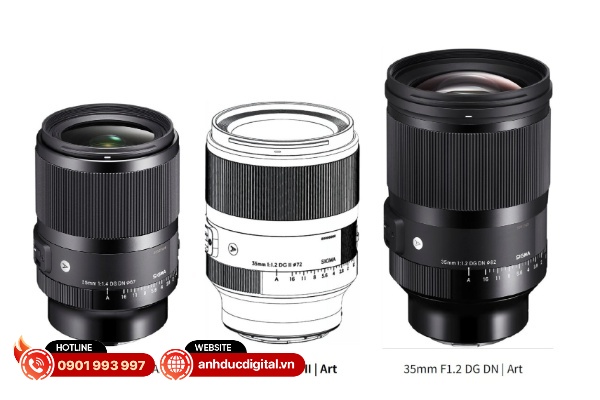 Sigma 35mm F1.2 DG II Art có thiết kế nhỏ hơn so với phiên bản tiền nhiệm