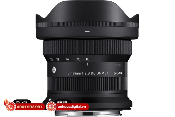 Sigma 10 – 18mm F2.8 DC DN mang đến góc nhìn rộng tương đương với các ống kính 16- 35mm truyền thống