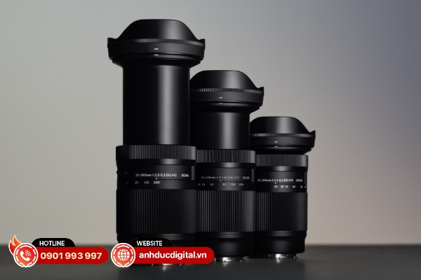 Sigma 20-200mm F3.5-6.3 DG Contemporary có thiết kế nhỏ gọn và có trọng lượng nhẹ