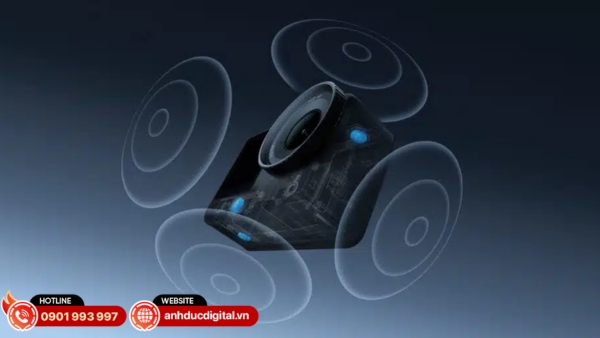 DJI Osmo Action 6 trang bị 3 micro tích hợp, hỗ trợ đầu ra 48 kHz 16-bitc