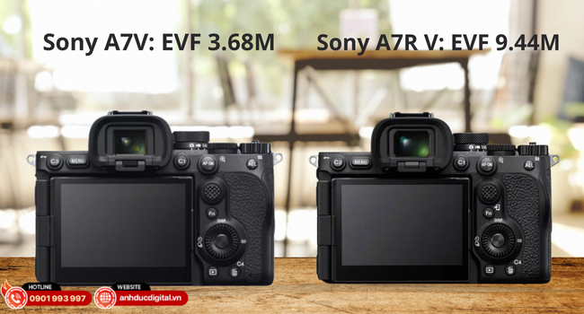 A7V hiển thị đủ dùng – A7R V mang trải nghiệm viewfinder đẳng cấp