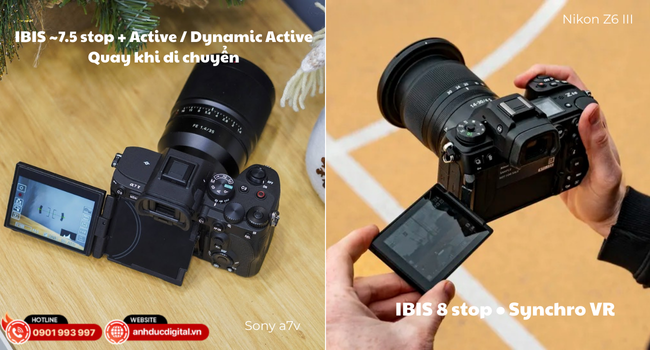 Synchro VR 8 stop cho quay cầm tay ổn định, Active Mode tối ưu khi di chuyển