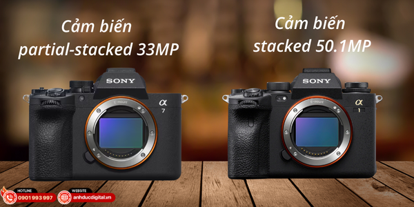 A1 dùng cảm biến stacked siêu nhanh; A7V partial-stacked nâng cấp mạnh so với A7 IV