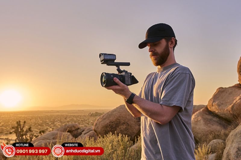 ND filter giúp Sony FX5 kiểm soát ánh sáng ngoài trời, duy trì shutter 180° và khẩu độ phù hợp để tạo chuyển động tự nhiên, giàu chất điện ảnh