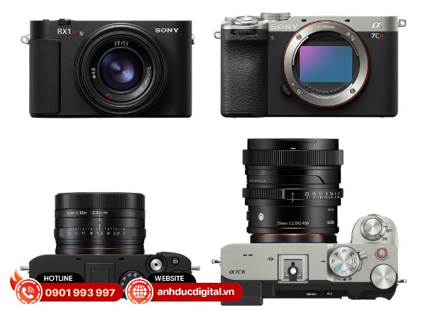 Sony RX1R III còn nhỏ hơn rất nhiều so với Sony A7CR