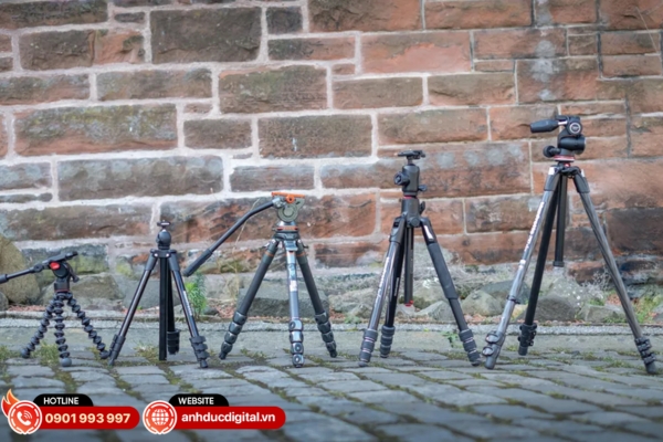 Tải trọng và chiều cao tripod cần phù hợp với máy ảnh và góc chụp để đảm bảo an toàn, ổn định và thoải mái khi sử dụng