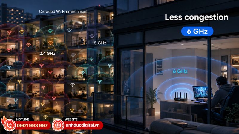 Wi-Fi 6 và Wi-Fi 6E khác nhau thế nào trong trải nghiệm thực tế?