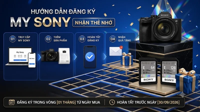 Quy trình đăng ký My Sony nhận thẻ nhớ Sony đơn giản chỉ với vài bước