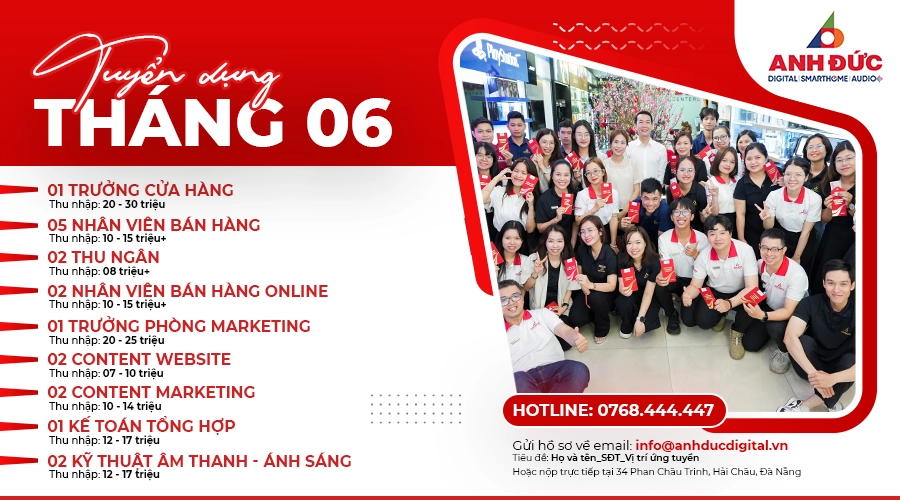 tuyển dụng tháng 6 - web