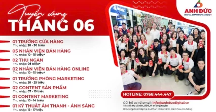 TUYỂN DỤNG NHÂN VIÊN KỸ THUẬT THI CÔNG ÂM THANH - ÁNH SÁNG_THU NHẬP 12-17 TRIỆU+