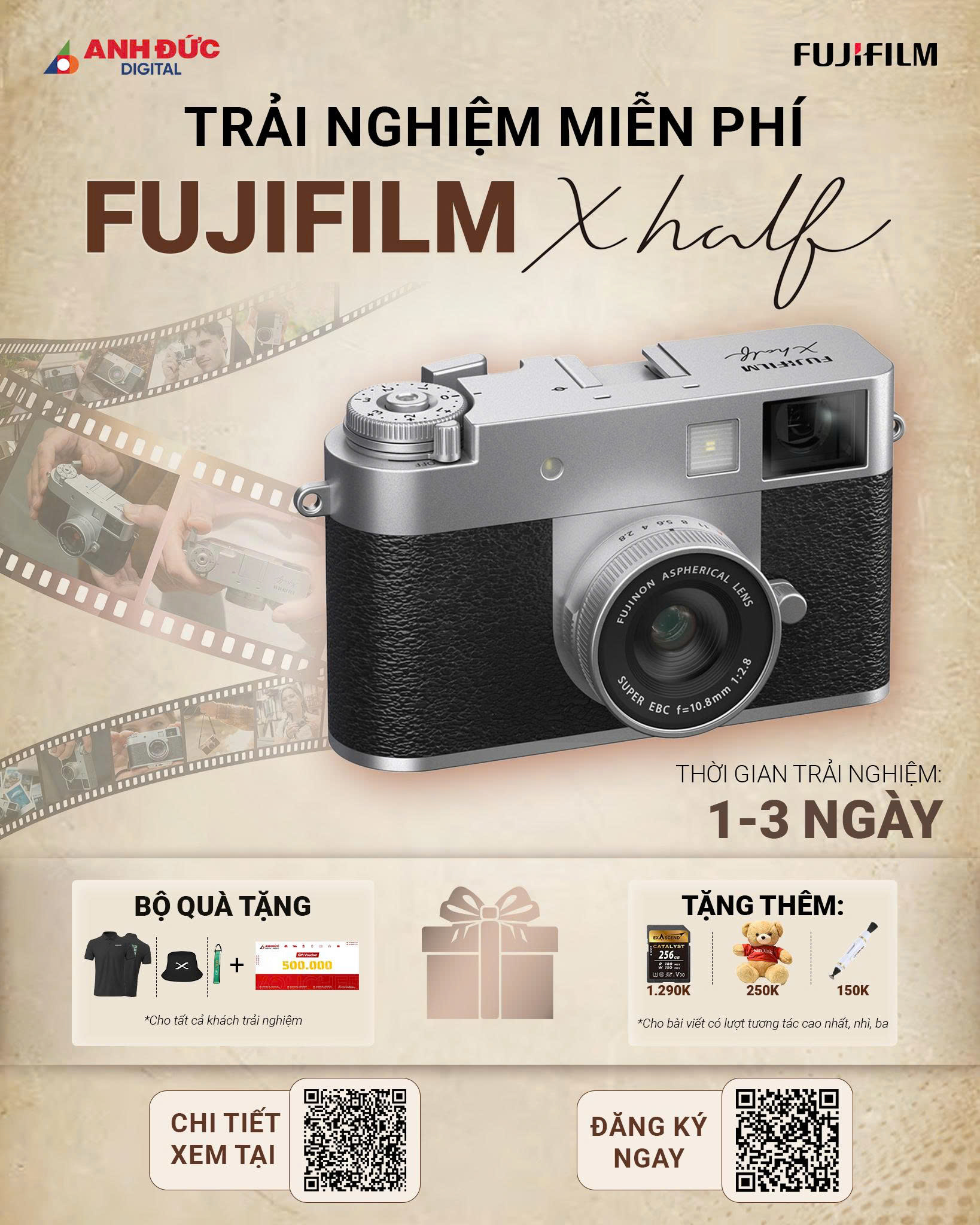 trải nghiệm miễn phí fujifilm xhalf